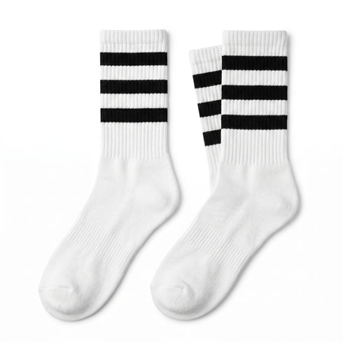 Κάλτσες Dimi Socks Αθλητικές (basket,volley,tennis) stripes ΛΕΥΚΕΣ