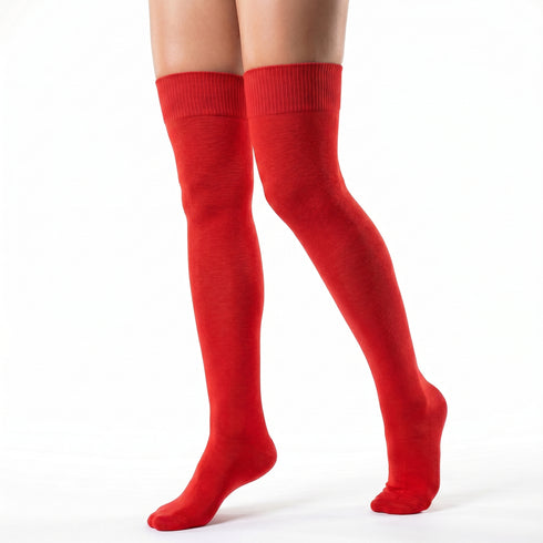 Dimi Socken über dem Knie ROT (95% Baumwolle)