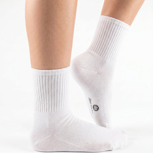 Κάλτσες Dimi Socks Αθλητικές Καθημερινές ΛΕΥΚΕΣ (95% βαμβάκι)