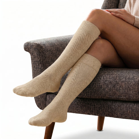 Dimi Socks knee length BEIGE (95% cotton)