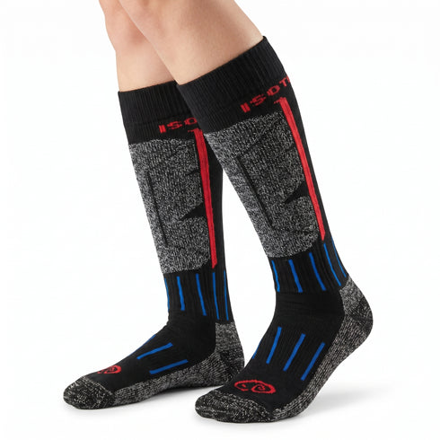Κάλτσες Dimi Socks Ski-Snowboard Χοντρές θερμικές merino wool ΜΑΥΡΕΣ