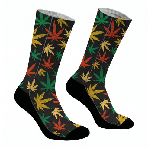 Κάλτσες #doyoudaresocks Digital Printed SuperSport Cannabis Leafs (code 70016)
