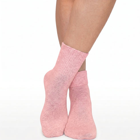 Κάλτσες Dimi Socks με γυριστό λάστιχο (Βαμβάκι 95%) ΡΟΖ
