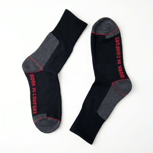 Κάλτσες Εργασίας Ενισχυμένες Dimi Socks ΜΑΥΡΕΣ Βαμβακερές