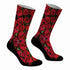 Κάλτσες #doyoudaresocks Digital Printed SuperSport Red Roses (code 70096)