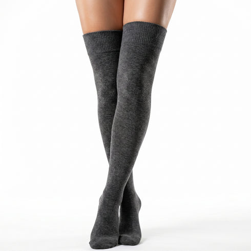 Dimi Socken über dem Knie CHARCOAL (95 % Baumwolle)