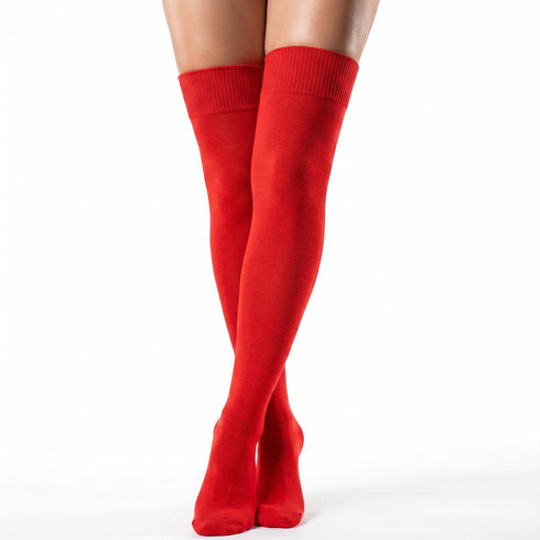 Dimi Socken über dem Knie ROT (95% Baumwolle)