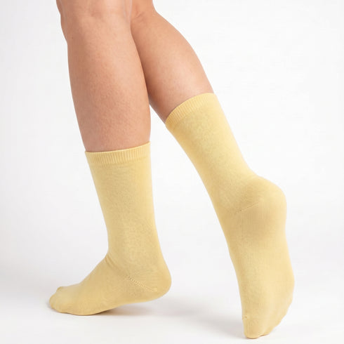 Κάλτσες Dimi Socks Γυναικείες 95% Βαμβακερές Λεπτές ΚΙΤΡΙΝΕΣ