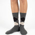 Κάλτσες Dimi Socks Ανδρικές 95% Βαμβακερές καρό ΑΝΘΡΑΚΙ