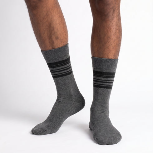 Κάλτσα Dimi Socks Ανδρική Ρίγες Βαμβακερή 95% ΑΝΘΡΑΚΙ