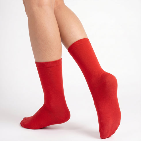 Κάλτσες Dimi Socks Γυναικείες 95% Βαμβακερές Λεπτές ΚΟΚΚΙΝΕΣ