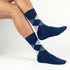 Κάλτσες Dimi Socks Ανδρικές 95% Βαμβακερές καρό ΜΠΛΕ