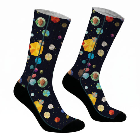 Κάλτσες #doyoudaresocks Digital Printed SuperSport Asteroids (code 70099)