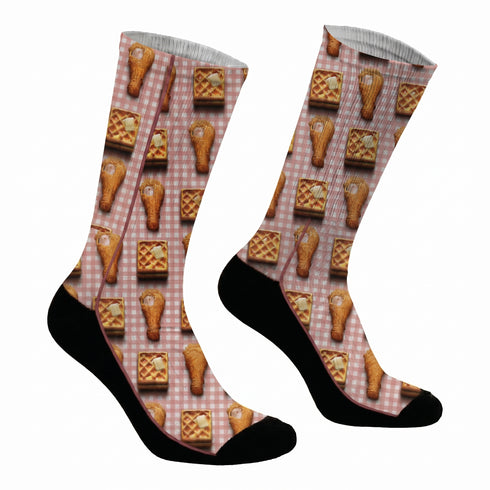 Κάλτσες #doyoudaresocks Digital Printed SuperSport Chicken & Waffle (code 70105)