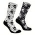 Κάλτσες #doyoudaresocks Digital Printed SuperSport Black & White Skulls (code 70035)
