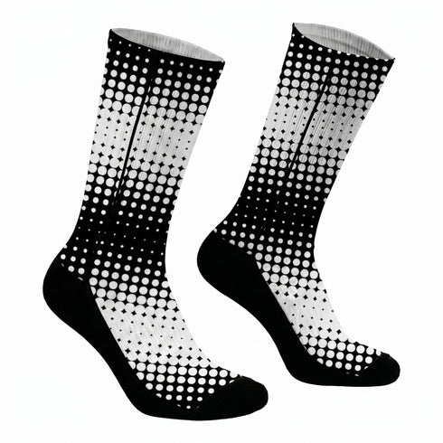Κάλτσες #doyoudaresocks Digital Printed SuperSport Black & White Dots (code 70108)