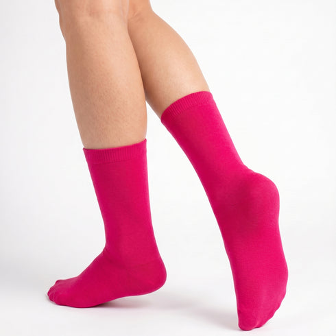 Κάλτσες Dimi Socks Γυναικείες 95% Βαμβακερές Λεπτές ΦΟΥΞΙΑ