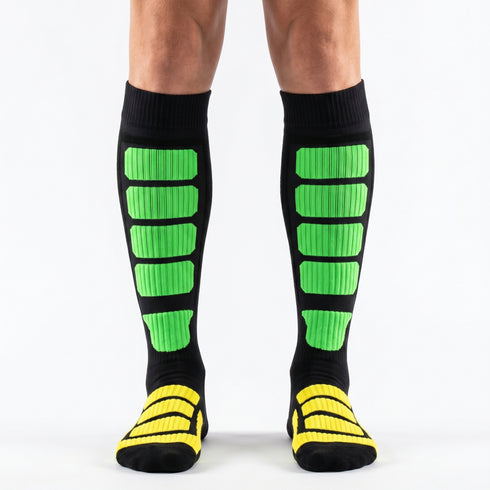 Κάλτσες Dimi Socks Ski-Snowboard Λεπτές θερμικές merino wool ΚΙΤΡΙΝΕΣ ΛΑΧΑΝΙ