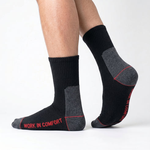 Κάλτσες Εργασίας Ενισχυμένες Dimi Socks ΜΑΥΡΕΣ Βαμβακερές