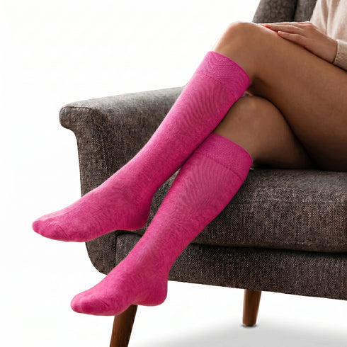 Dimi Socks knee length FUCHSIA (95% cotton)