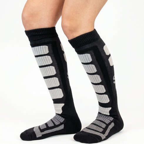 Κάλτσες Dimi Socks Ski-Snowboard Λεπτές θερμικές merino wool ΓΚΡΙ