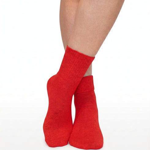 Κάλτσες Dimi Socks με γυριστό λάστιχο (Βαμβάκι 95%) ΚΟΚΚΙΝΕΣ