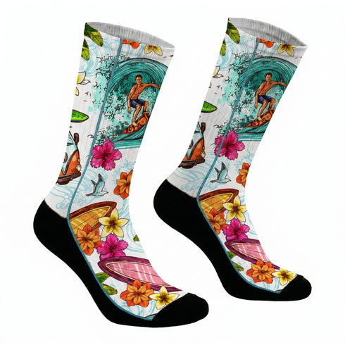 Κάλτσες #doyoudaresocks Digital Printed SuperSport Surfer Life (code 70141)