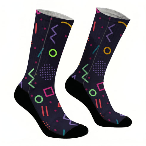 Κάλτσες #doyoudaresocks Digital Printed SuperSport Neon Symbols (code 70026)