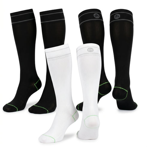 Κάλτσες Dimi Socks διαβαθμισμένης συμπίεσης Super Slim® 3.0 (2 Μαύρα- 1 Λευκό)