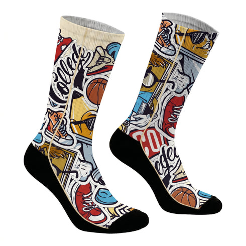 Κάλτσες #doyoudaresocks Digital Printed SuperSport Stickers (code 70154)