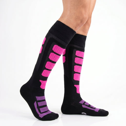 Dimi Socks Ski-Snowboard Thin thermal merino wool FUCHSIA PURPLE