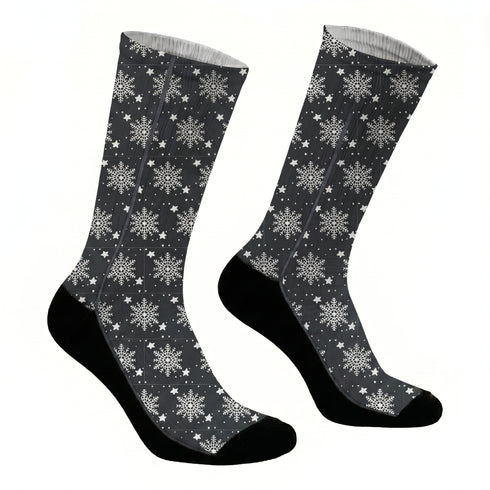 Κάλτσες #doyoudaresocks Digital Printed SuperSport Christmas Snowflakes (code 70065)
