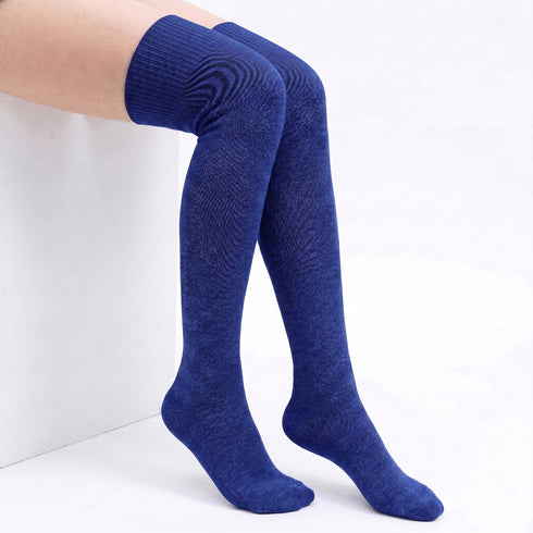 Κάλτσες Dimi Socks πάνω από το γόνατο ΜΠΛΕ (Μαλλί Merino)