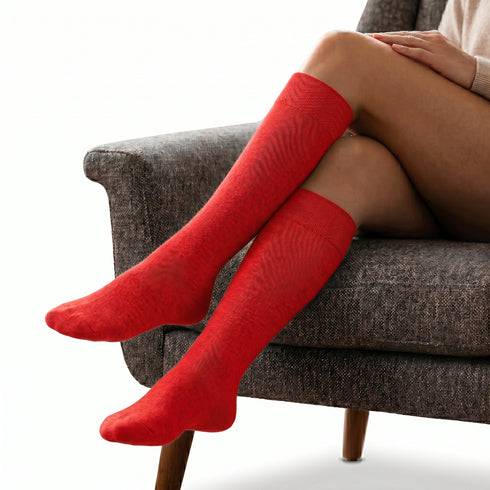 Dimi Socks knee length RED (95% cotton)