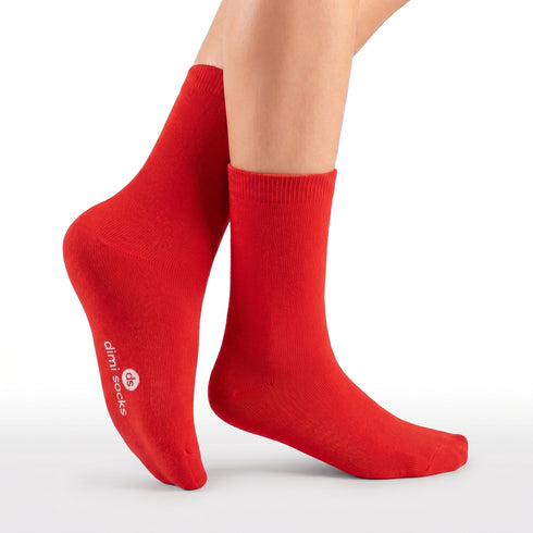 Κάλτσες Dimi Socks πετσετέ εσωτερικό Βαμβακερές 95% ΚΟΚΚΙΝΕΣ