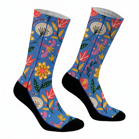 Κάλτσες #doyoudaresocks Digital Printed SuperSport Flowers (code 70164)