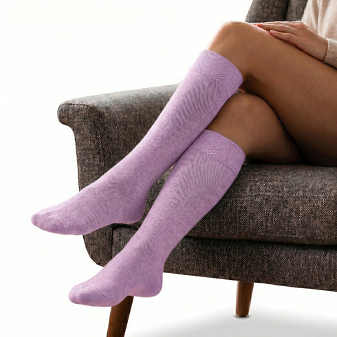 Dimi Socks knee length PURPLE (95% cotton)