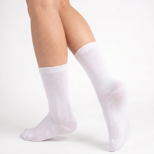 Κάλτσες Dimi Socks Γυναικείες 95% Βαμβακερές Λεπτές ΛΕΥΚΕΣ