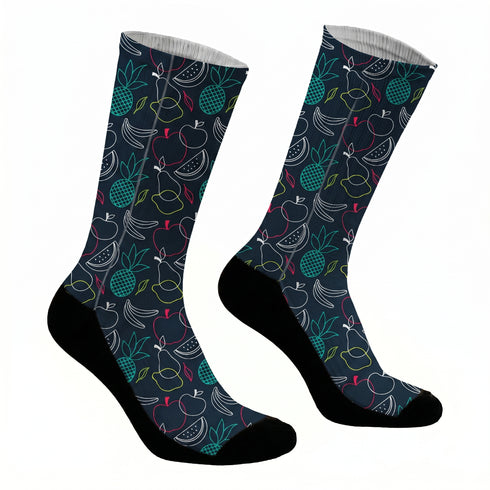 Κάλτσες #doyoudaresocks Digital Printed SuperSport Neon Fruits (code 70024)
