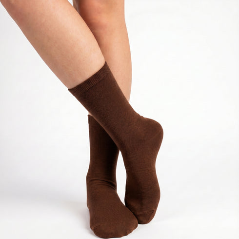 Κάλτσες Dimi Socks Γυναικείες 95% Βαμβακερές Λεπτές ΚΑΦΕ