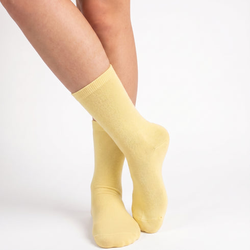 Κάλτσες Dimi Socks Γυναικείες 95% Βαμβακερές Λεπτές ΚΙΤΡΙΝΕΣ