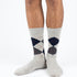 Κάλτσες Dimi Socks Ανδρικές 100% Βαμβακερές καρό ΓΚΡΙ