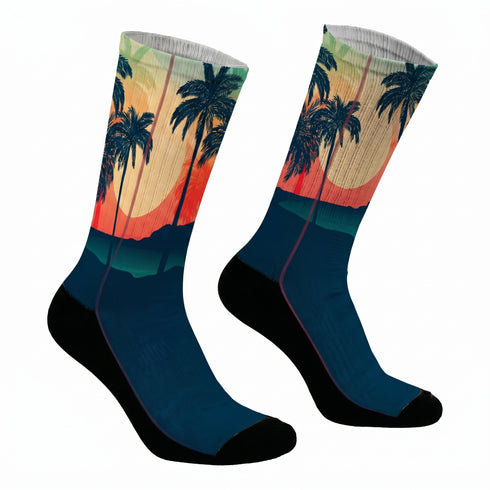 Κάλτσες #doyoudaresocks Digital Printed SuperSport Palm & Sun (code 70124)