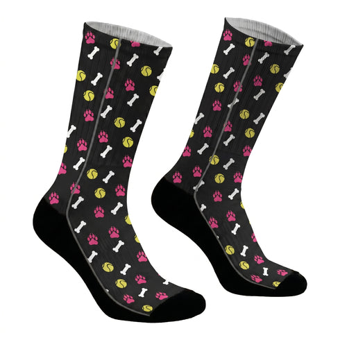 Κάλτσες #doyoudaresocks Digital Printed SuperSport Dog Foot Prints (code 70046)