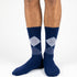 Κάλτσες Dimi Socks Ανδρικές 95% Βαμβακερές καρό ΜΠΛΕ