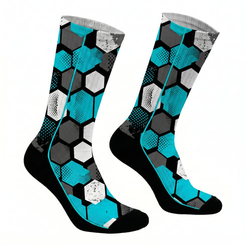 Κάλτσες #doyoudaresocks Digital Printed SuperSport Blue Polygon (code 70165)