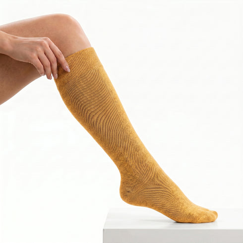 Dimi Socks knee length YELLOW (95% cotton)