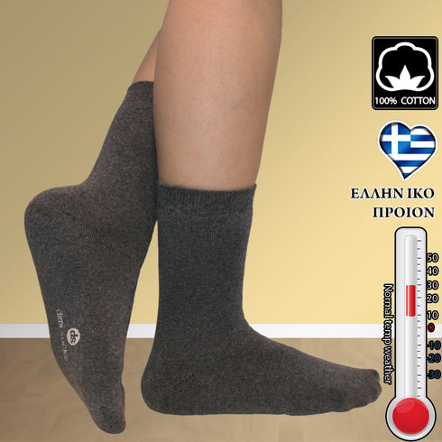 Κάλτσες Dimi Socks πετσετέ εσωτερικό Βαμβακερές 95% ΑΝΘΡΑΚΙ