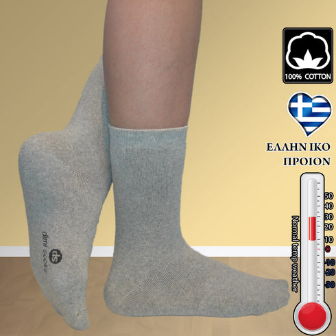 Κάλτσες Dimi Socks πετσετέ εσωτερικό Βαμβακερές 95% ΓΚΡΙ