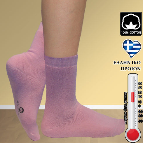 Κάλτσες Dimi Socks πετσετέ εσωτερικό Βαμβακερές 95% ΡΟΖ